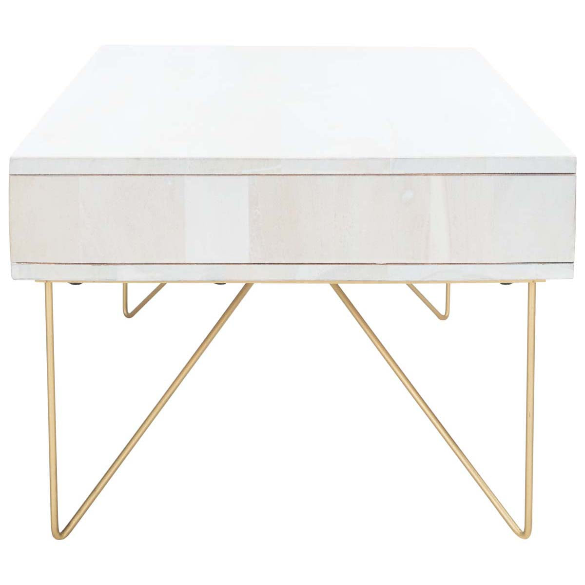 Safavieh Raveena Coffee Table , COF9002 - White Washed / Brass