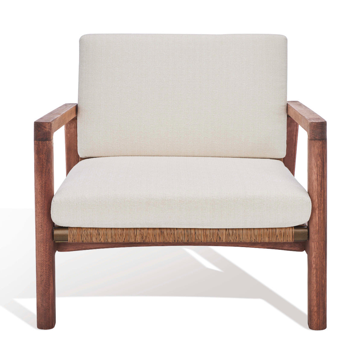 Safavieh Donnamaria Wicker Patio Chair, Natural / White