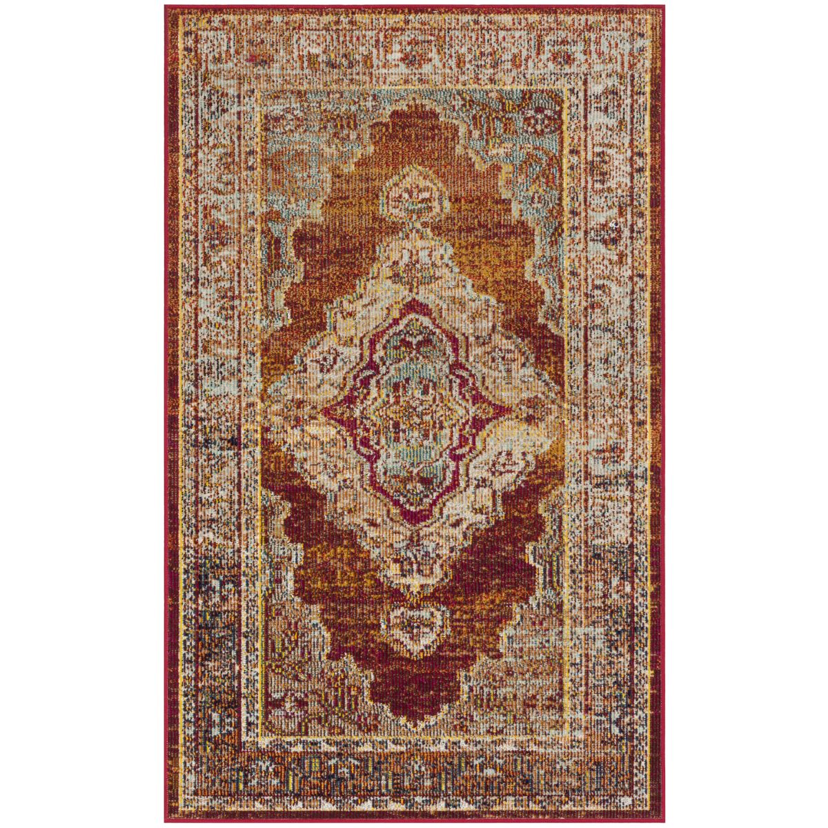 Safavieh Crystal 500 Rug, CRS500 - Orange / Light Blue