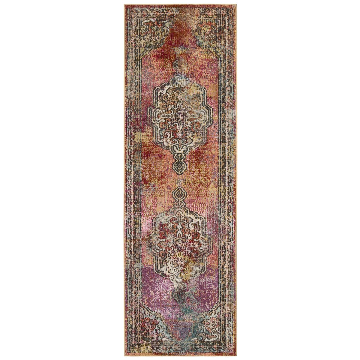 Safavieh Crystal 502 Rug, CRS502 - Orange / Light Blue