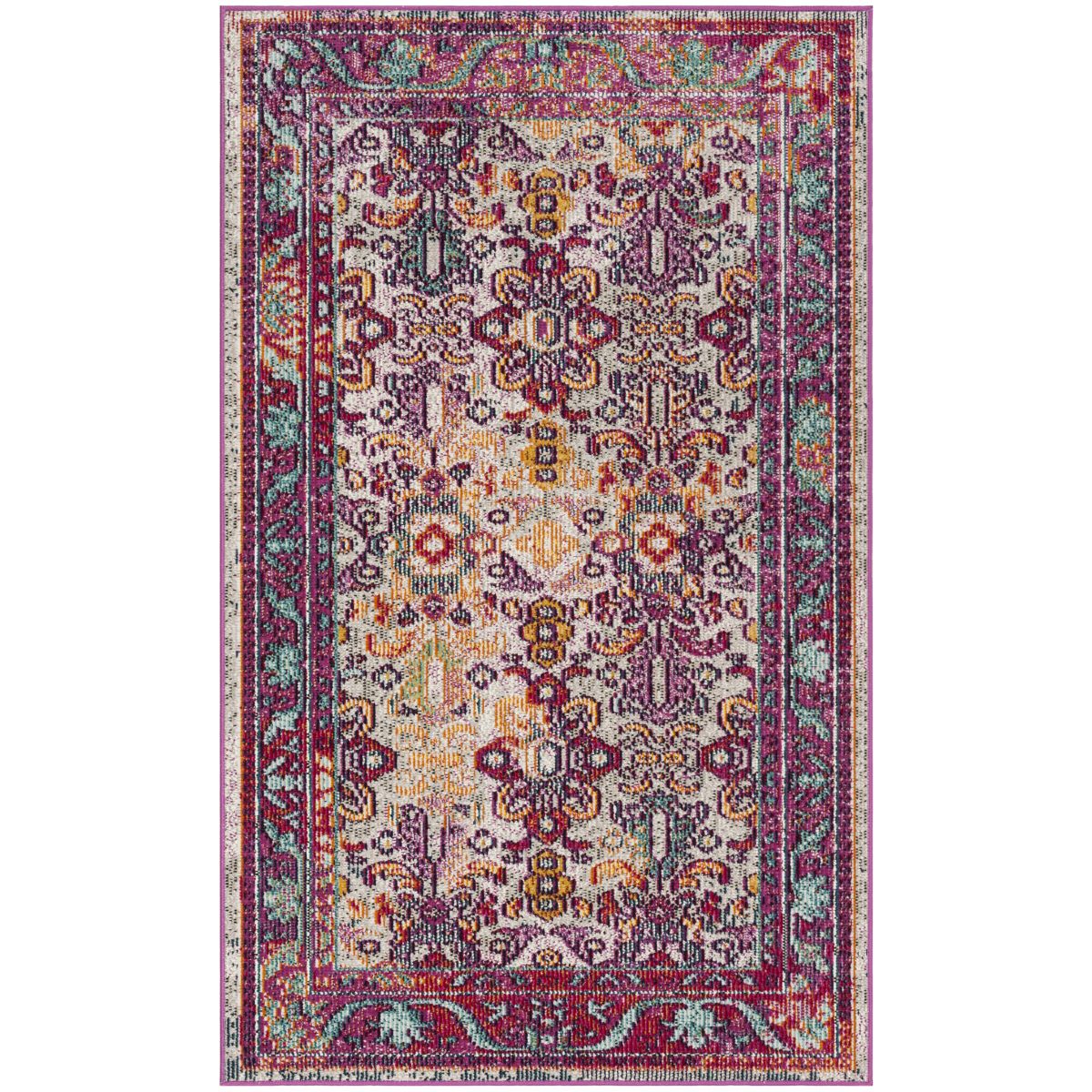 Safavieh Crystal 506 Rug, CRS506 - Light Blue / Fuchsia
