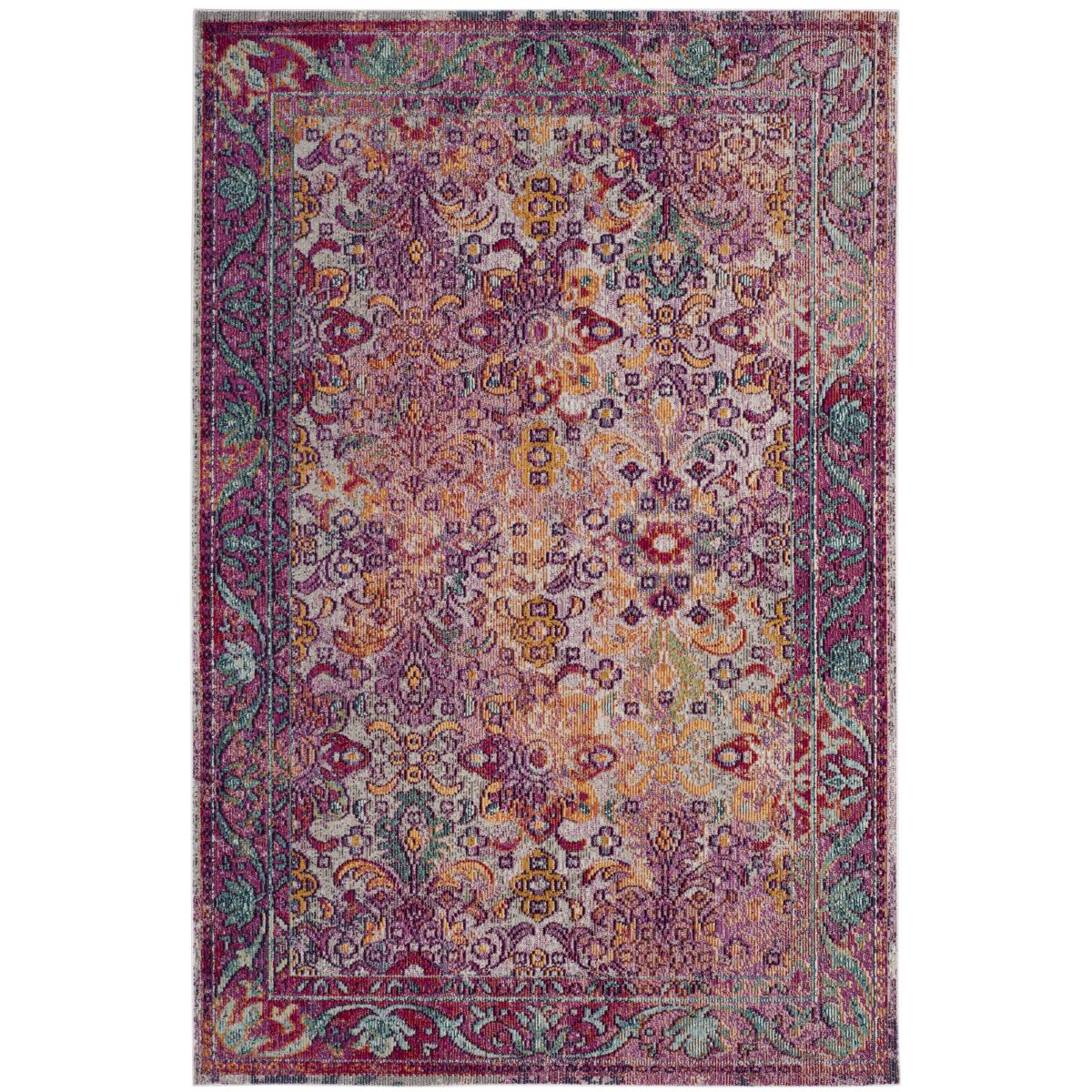 Safavieh Crystal 506 Rug, CRS506 - Light Blue / Fuchsia