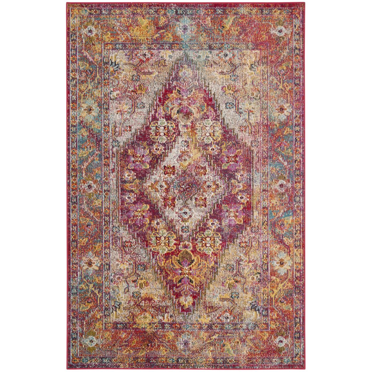 Safavieh Crystal 507 Rug, CRS507 - Light Blue / Fuchsia