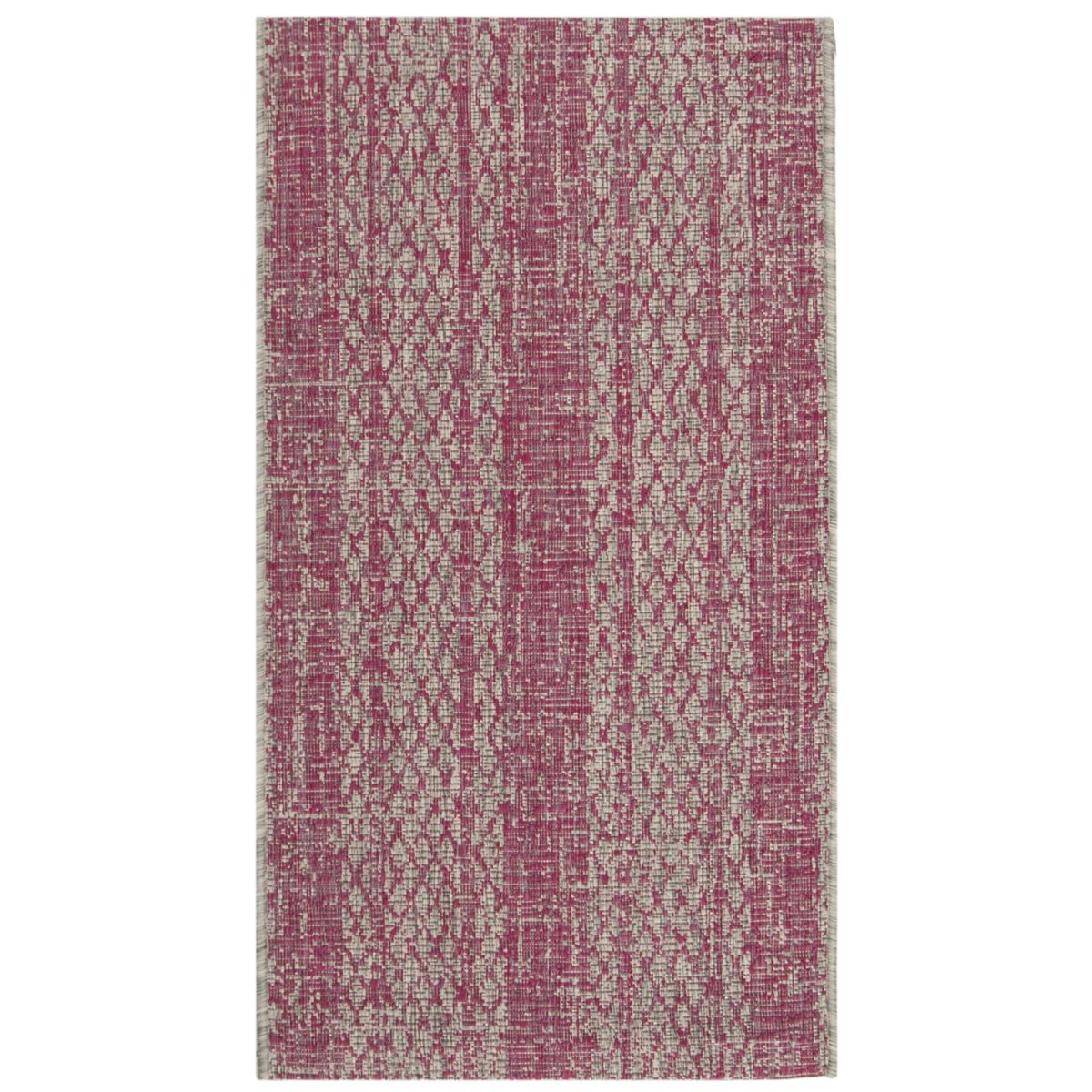 Safavieh Courtyard 736 Rug, CY8736 - LIGHT GREY / FUCHSIA