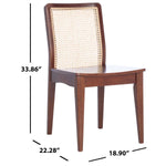 Safavieh Benicio Rattan Dining Chair, DCH1005 - Dark Brown/Natural (Set of 2)