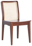 Safavieh Benicio Rattan Dining Chair, DCH1005 - Dark Brown/Natural (Set of 2)