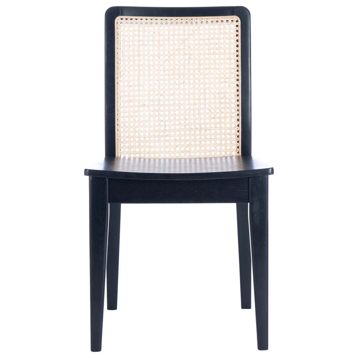 Safavieh Benicio Rattan Dining Chair, DCH1005 - Black/Natural (Set of 2)