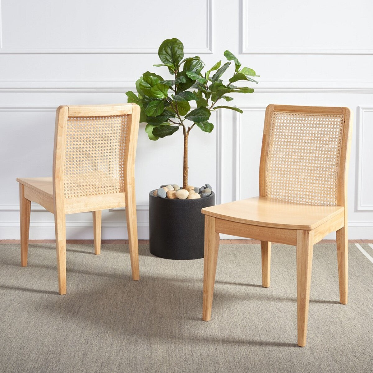 Safavieh Benicio Rattan Dining Chair, DCH1005 - Natural (Set of 2)