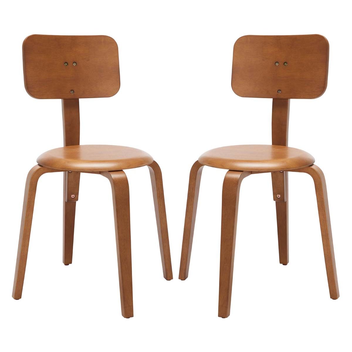 Safavieh Jo Upholstered Stackable Dining Chair , DCH1009 - Walnut