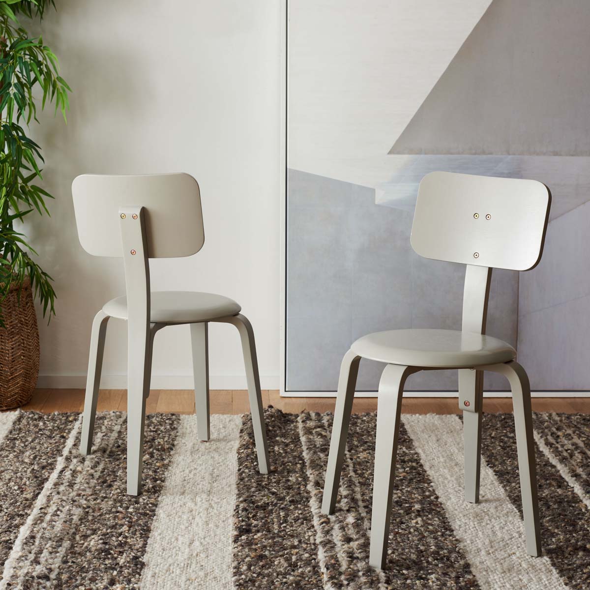 Safavieh Jo Upholstered Stackable Dining Chair , DCH1009 - Grey