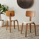 Safavieh Luella Stackable Dining Chair , DCH1010 - Walnut / Cream