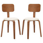 Safavieh Luella Stackable Dining Chair , DCH1010 - Walnut / Cream