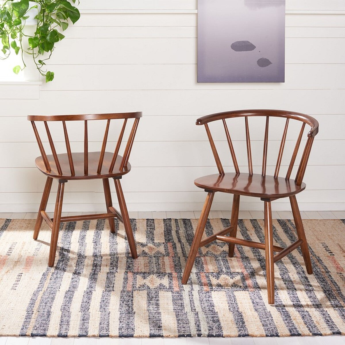 Safavieh Ceres Dining Chair, DCH1402 - Walnut (Set of 2)