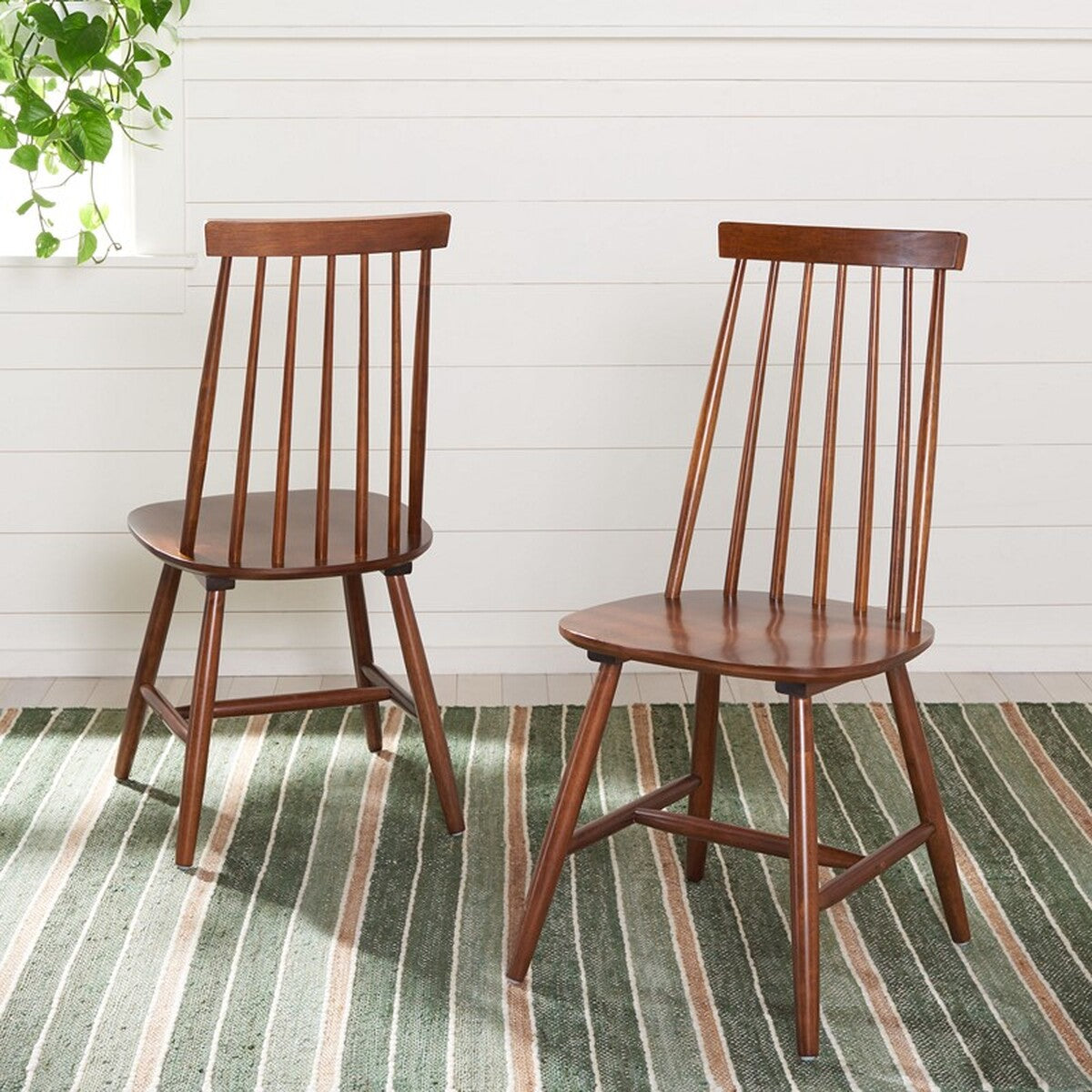 Safavieh Priam Dining Chair, DCH1403 - Walnut (Set of 2)