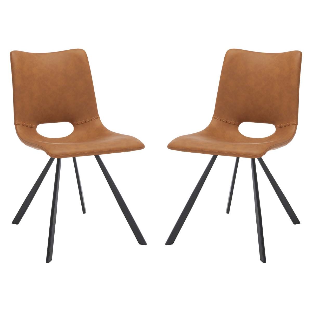 Safavieh Mika Dining Chair (Set of 2) , DCH3009 - Cigar Brown