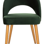 Safavieh Giani Retro Dining Chair, DCH6201 - Malachite Green/Gold (Set of 2)
