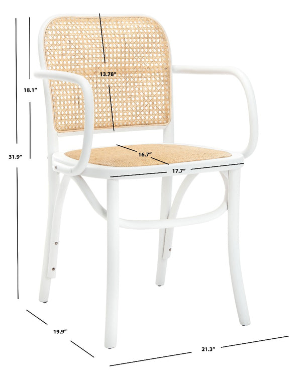 Safavieh Keiko Cane Dining Chair , DCH9503 - White/Natural