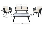 Safavieh Torsla 4Pc Rope Living Set , PAT7520