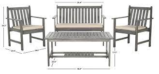 Safavieh Burbank 4 Pc Outdoor Set , PAT7006