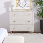 Safavieh Genevieve 3 Drawer Dresser , DRS5000 - White/White Washed