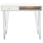 Safavieh Marigold Desk , DSK9001 - White Washed / Silver
