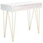 Safavieh Marigold Desk , DSK9001 - White Washed / Brass