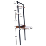 Safavieh Pamella 2 Shelf Leaning Desk, DSK9400 - Honey Brown / Charcoal