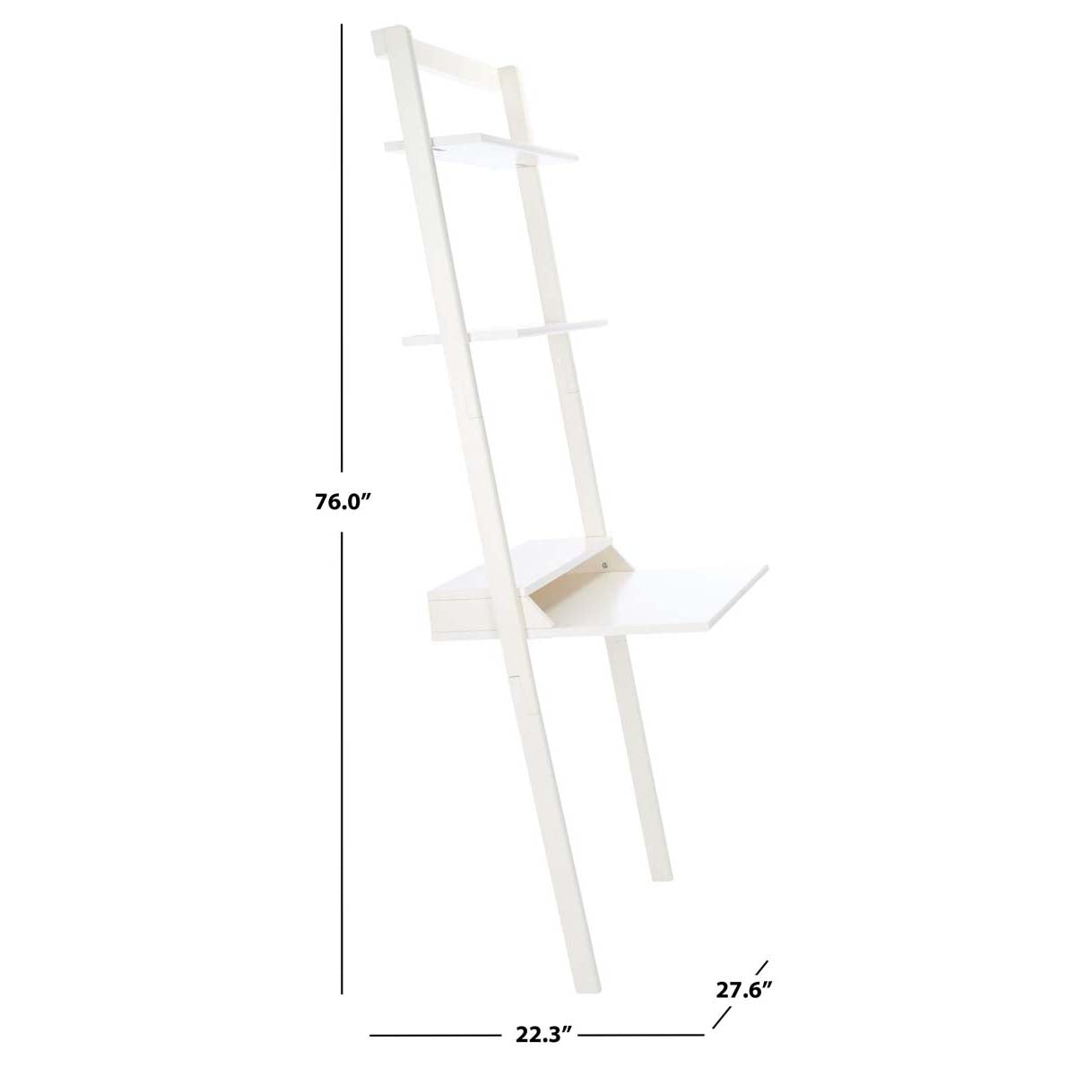 Safavieh Pamella 2 Shelf Leaning Desk, DSK9400 - White