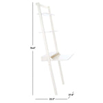 Safavieh Pamella 2 Shelf Leaning Desk, DSK9400 - White
