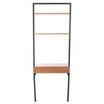 Safavieh Kamy 2 Shelf Leaning Desk, DSK9401 - Natural / Charcoal