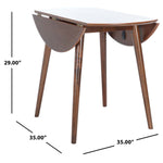 Safavieh Lovell Folding Round Dining Table , DTB1401 - Walnut