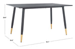 Safavieh Acre Dining Table , DTB5800 - Black / Gold