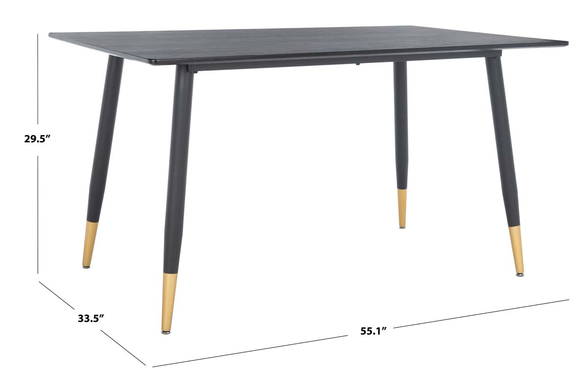 Safavieh Acre Dining Table , DTB5800 - Black / Gold