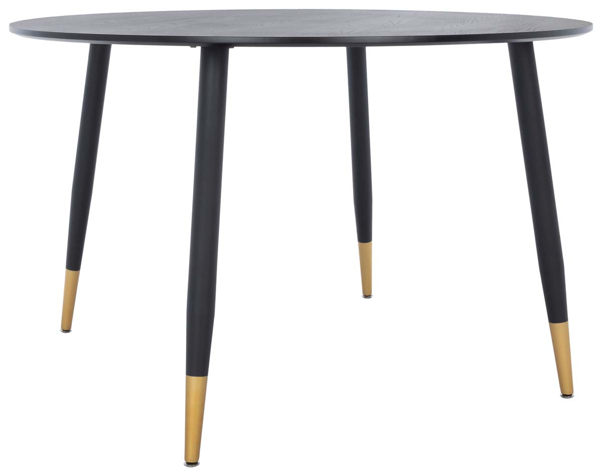 Safavieh Kamala Round Dining Table , DTB5807 - Black / Gold