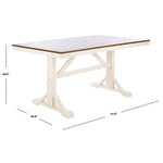 Safavieh Akash Rectangle Dining Table, DTB9210 - White/Natural