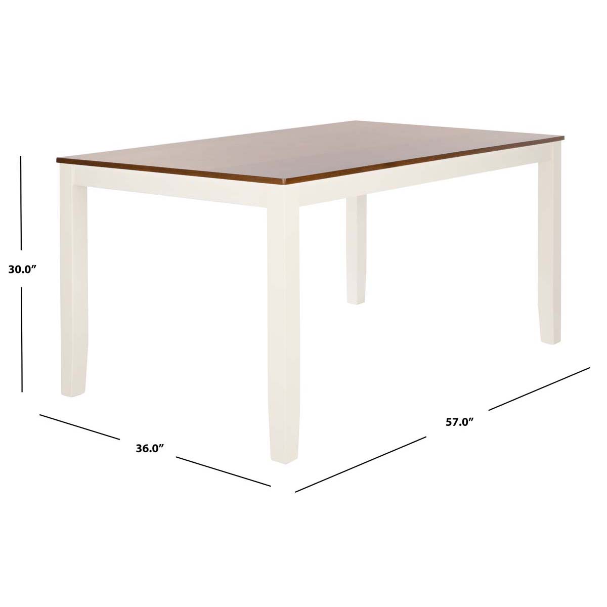 Safavieh Silio Rectangle Dining Table, DTB9213 - White/Natural
