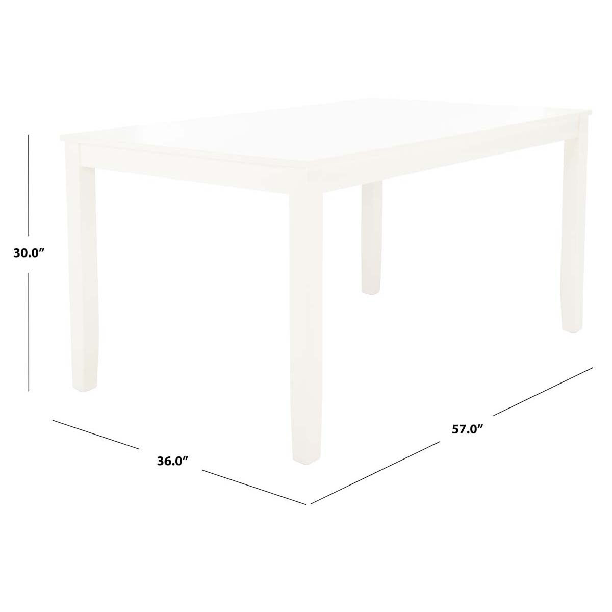 Safavieh Silio Rectangle Dining Table , DTB9213 - White