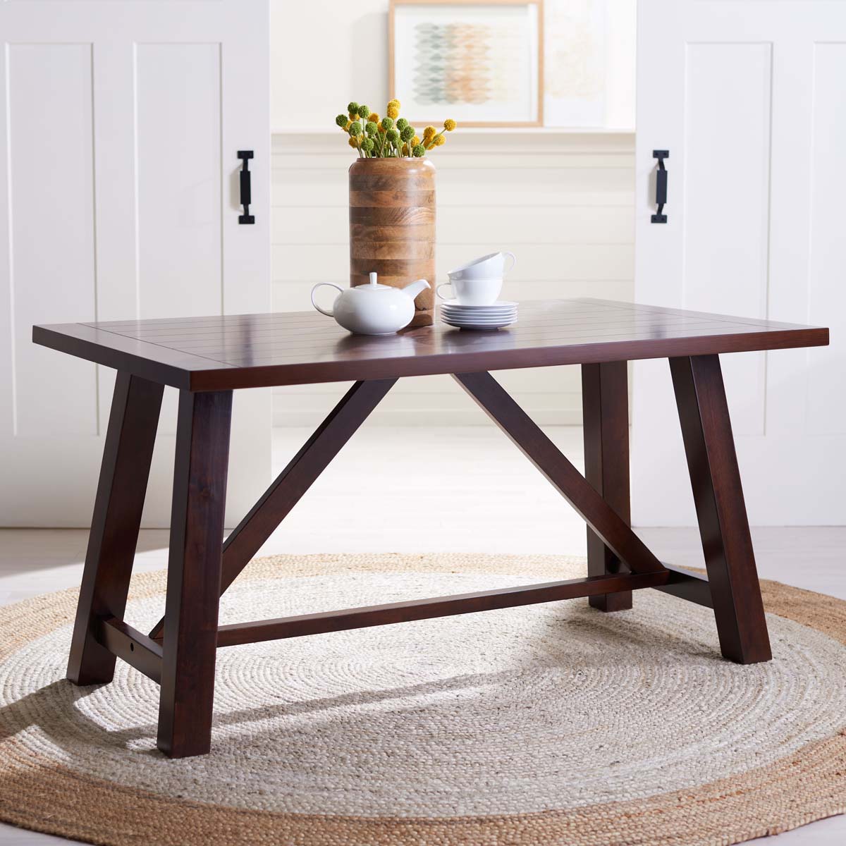Safavieh Ainslee Rectangle Dining Table, DTB9217 - Brown