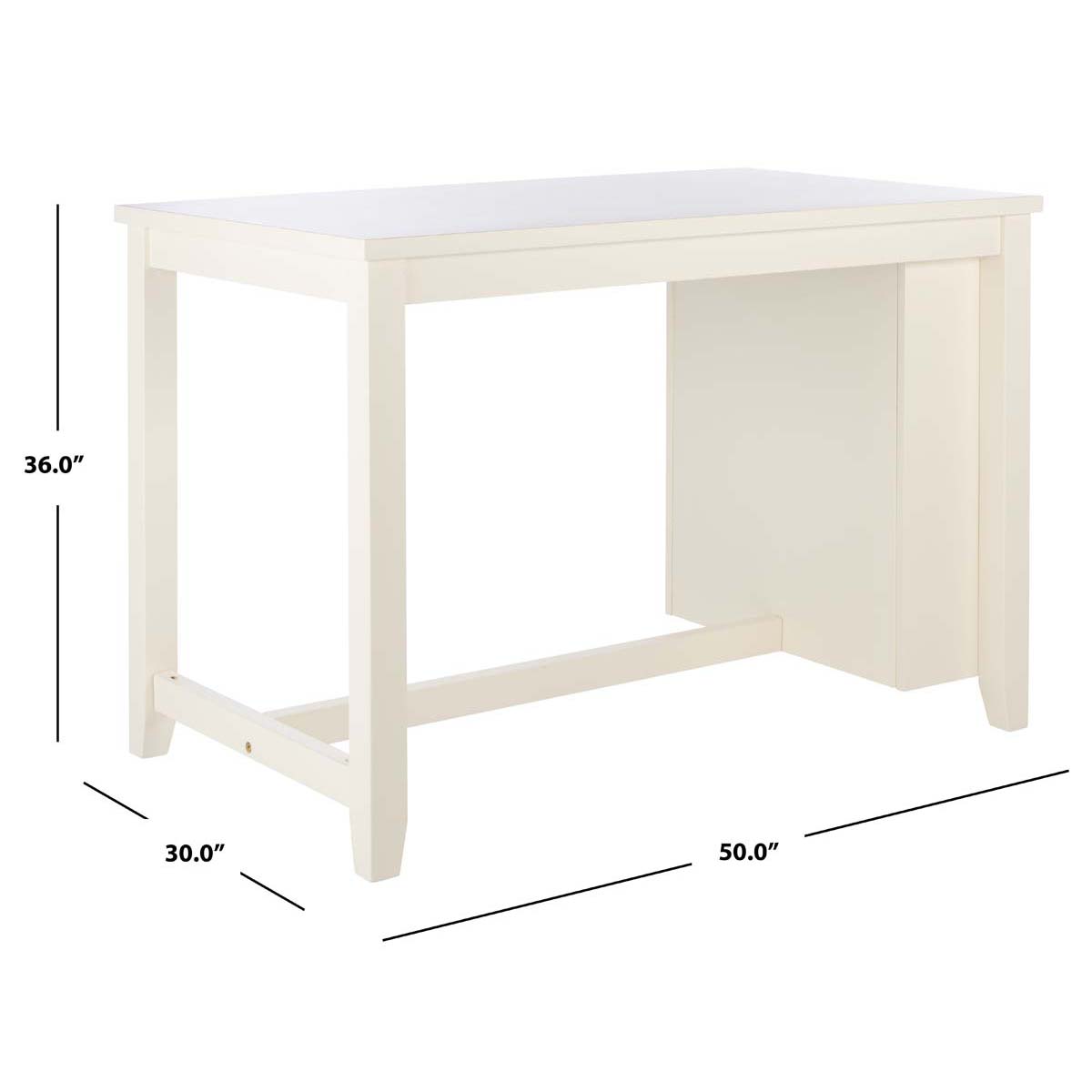 Safavieh Aero Rectangle Counter Table, DTB9218 - White