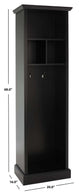 Safavieh Layli 4 Shelf 2 Hook Top Storage Hall Tree , ETG2100 - Black