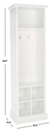 Safavieh Surrey 6 Shelf 2 Hook Bottom Storage Hall Tree , ETG2101 - White