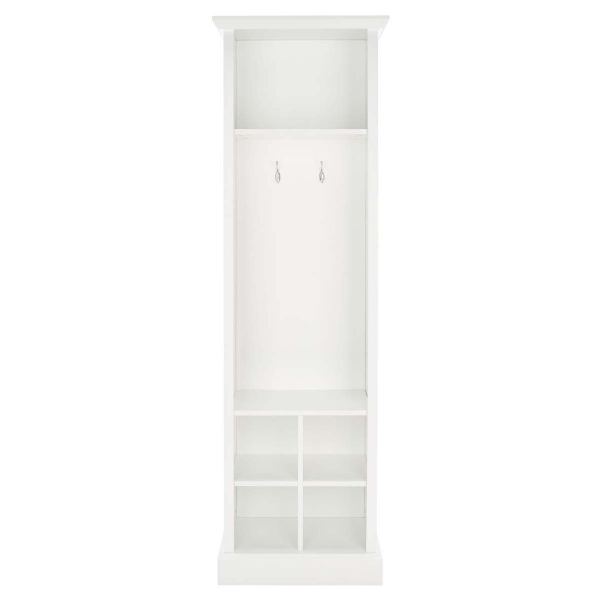 Safavieh Surrey 6 Shelf 2 Hook Bottom Storage Hall Tree , ETG2101 - White