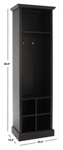 Safavieh Surrey 6 Shelf 2 Hook Bottom Storage Hall Tree , ETG2101 - Black