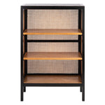 Safavieh Franz 3 Shelf Cane Back Etagere , ETG2103 - Black/Light Natural