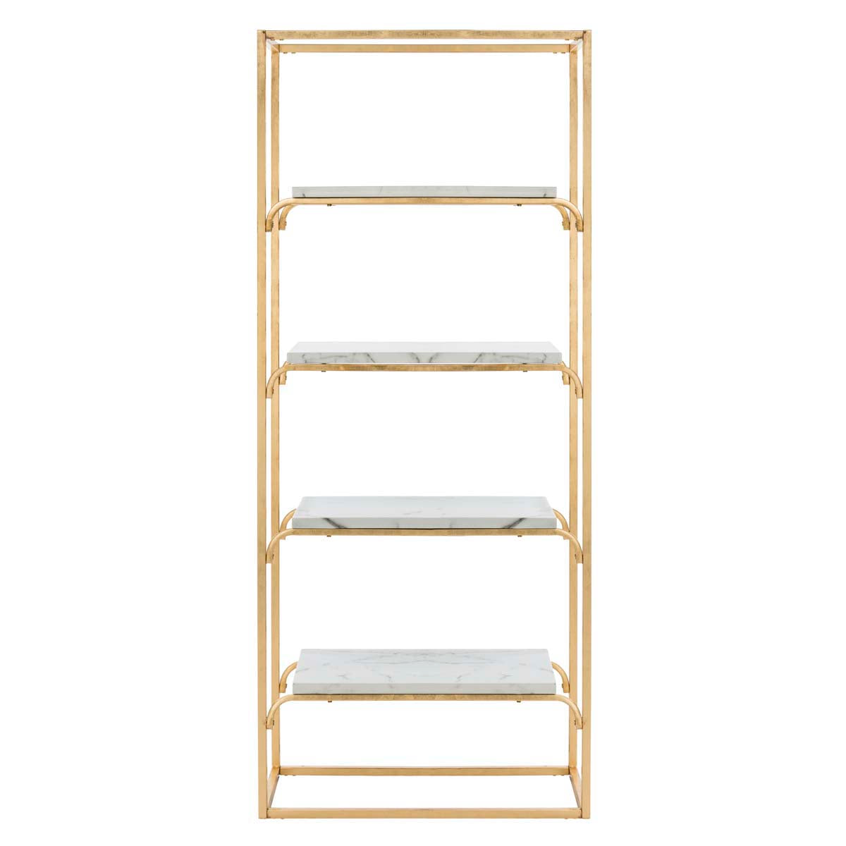 Safavieh Fiora 4 Tier Etagere , ETG6200 - Gold Foil/Faux White Marble