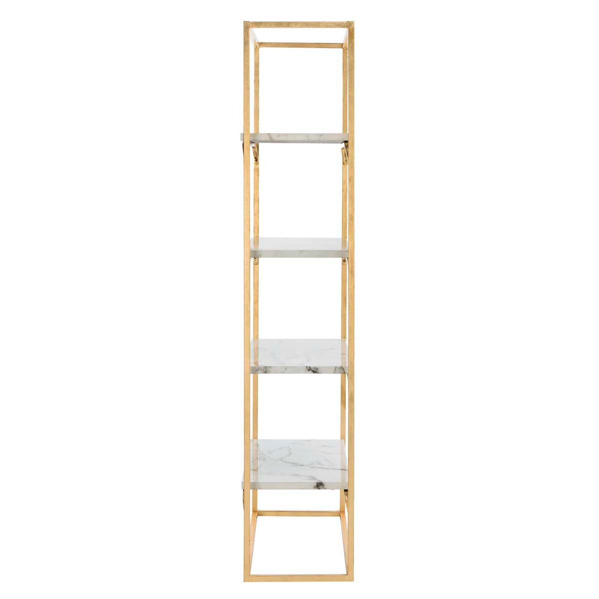 Safavieh Fiora 4 Tier Etagere , ETG6200 - Gold Foil/Faux White Marble