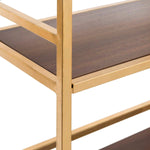 Safavieh Mateo 4 Tier 1 Drawer Etagere , ETG6205 - Gold Foil/Walnut