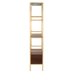 Safavieh Mateo 4 Tier 1 Drawer Etagere , ETG6205 - Gold Foil/Walnut