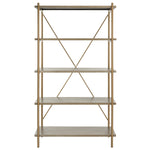Safavieh Rigby 5 Tier Etagere , ETG6206 - Rustic Oak/Gold