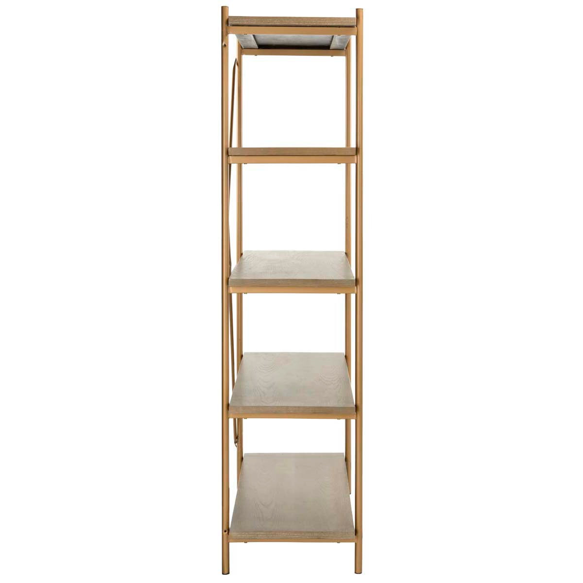 Safavieh Rigby 5 Tier Etagere , ETG6206 - Rustic Oak/Gold